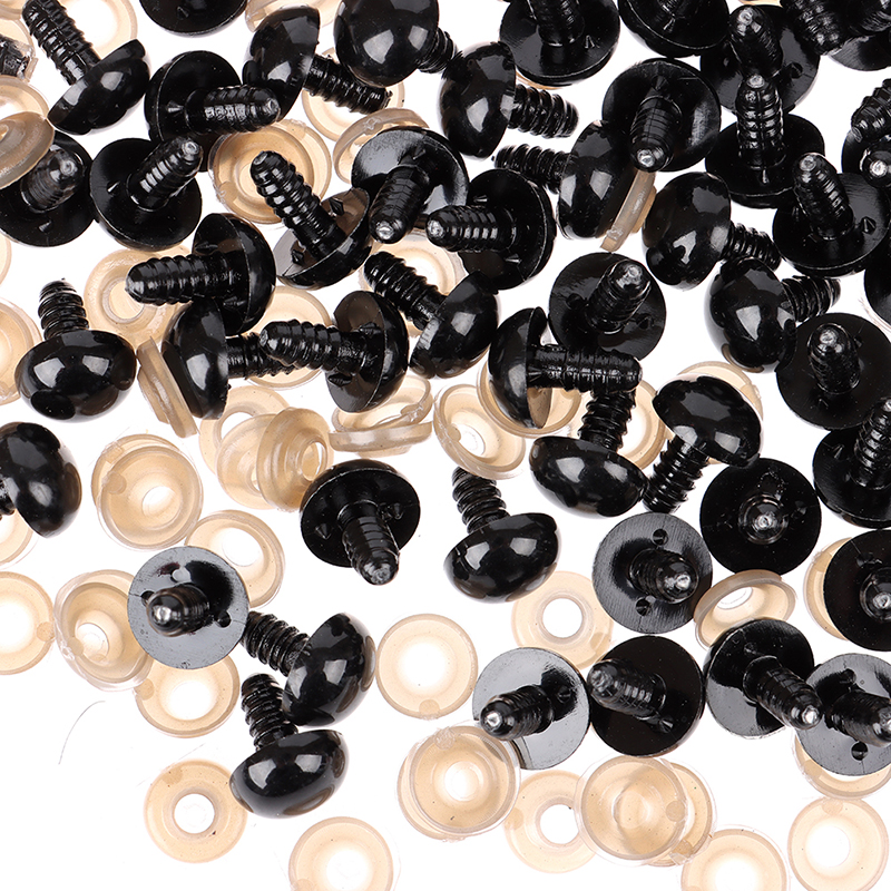 (12mm) 100Sets 8/10/12/15MM Stuffed Toys Safety Eyes Plush Doll Round