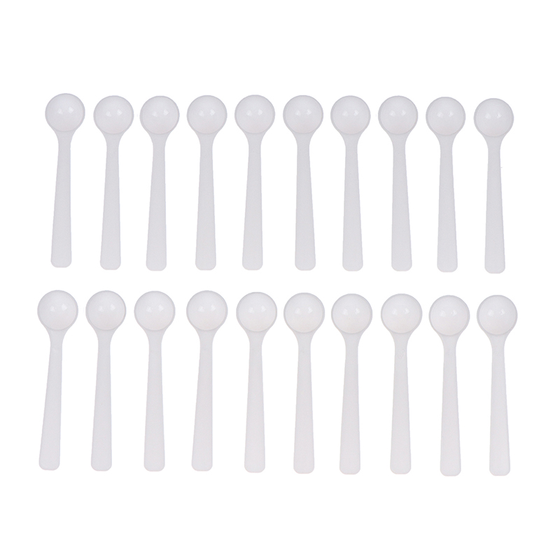 20PCS 1g Plastic 1 Gram Scoops/Spoons For Food/Milk/Medcine Measuring Spoons. 