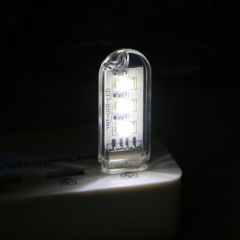 Portable Mini LED Night Light Camping Equipment USB Power 3 LED