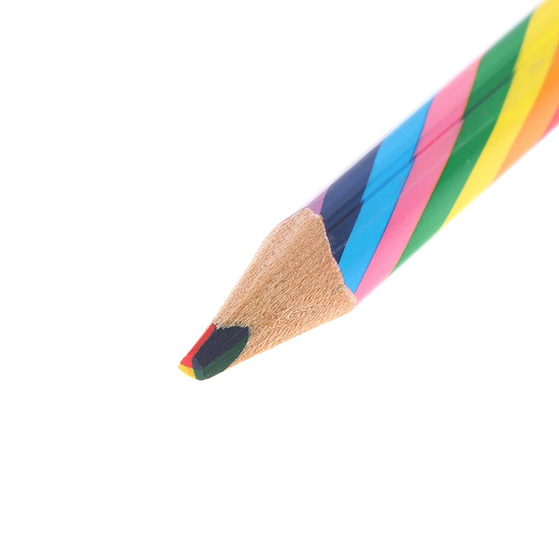 4pcs/pack Kawaii 4 Color Concentric Rainbow Pencil Crayons Colored