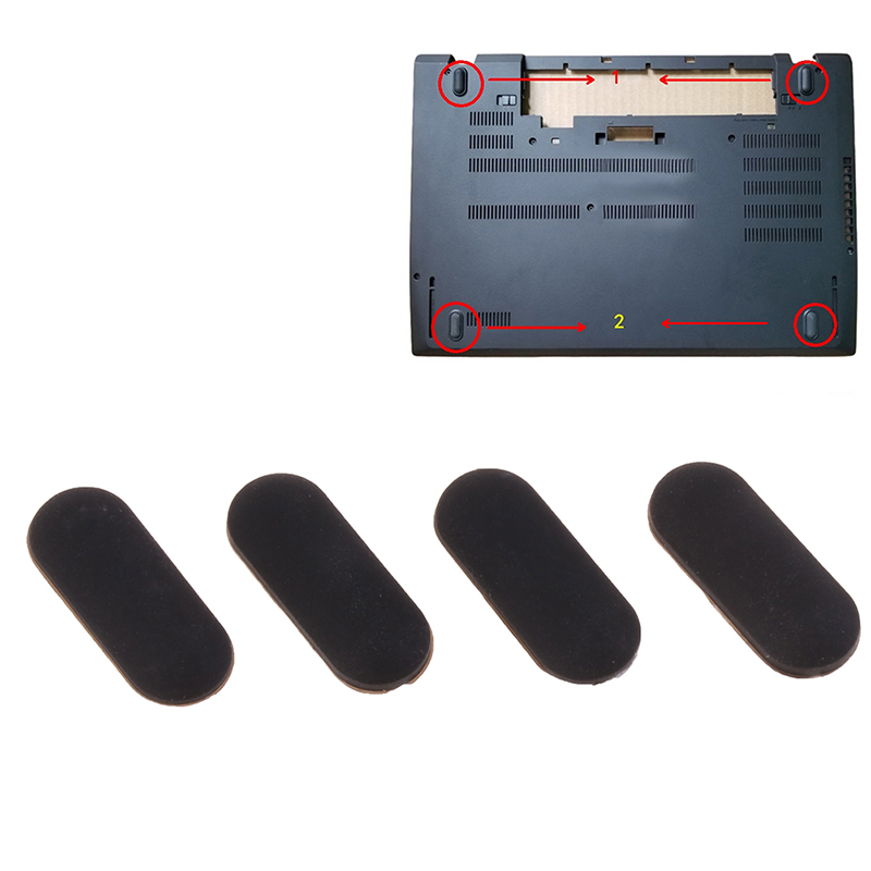 4pcs/set Laptop Rubber Feet For Lenovo Thinkpad t470 t480 Bottom Shell Foot Pad a475 a485 D Foot Pad Non-Slip Pad. 