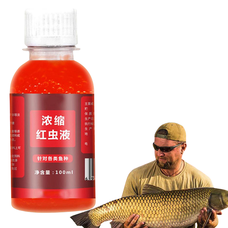 100ml Red Worm Liquid Bait, High Concentration Attractive Smell Fishing Bait