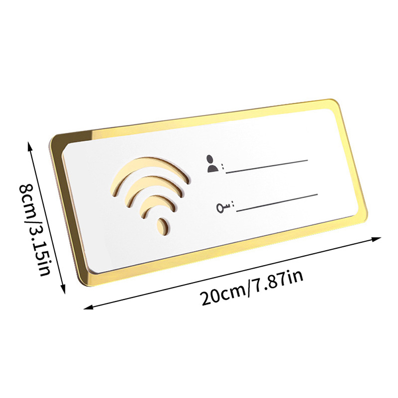 Wifi Sign Password Wall Plaque Acrylic Wireless Network Hotel Guest ...