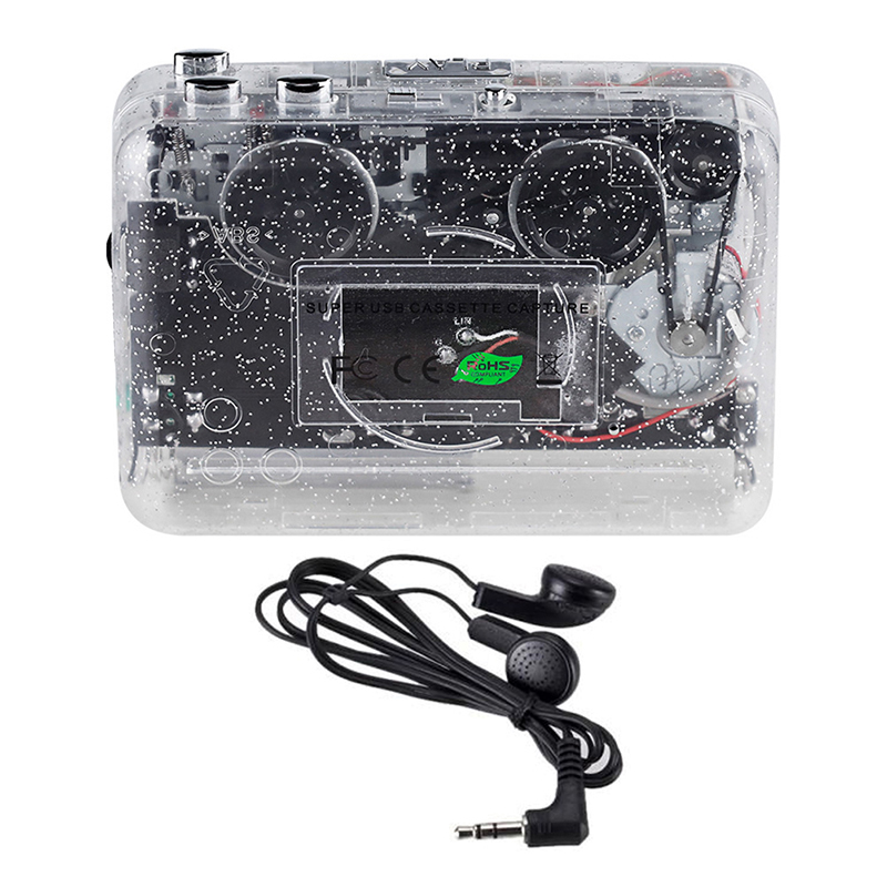 USB Cassette Capture Radio Player Portable USB Cassette Tape to MP3 Converter Capture Audio Music Player Tape Cassette Recorder. 