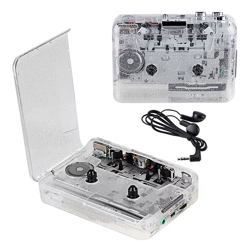 USB Cassette Capture Radio Player Portable USB Cassette Tape to MP3 Converter Capture Audio Music Player Tape Cassette Recorder. 