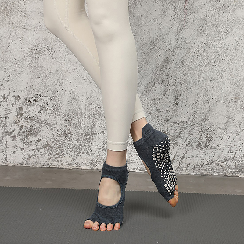 Women Half Toe Ballet Yoga Socks Non-Slip Peep Toe Anti-Slip Pilates Ankle  Grip