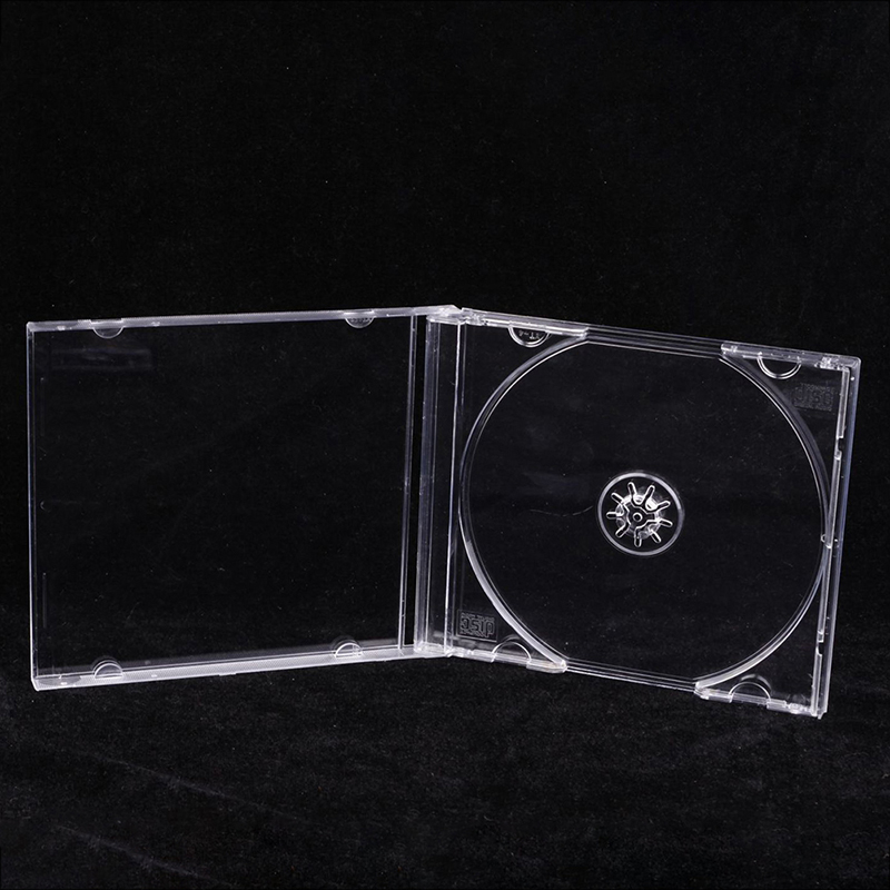 Transparent Bottom CD Box Empty CD Case PP Plastic CD Case CD Case Capacity 1-2 Discs Hudduo
