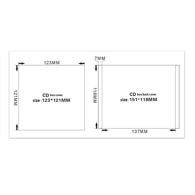 Transparent Bottom CD Box Empty CD Case PP Plastic CD Case CD Case Capacity 1-2 Discs Hudduo. 