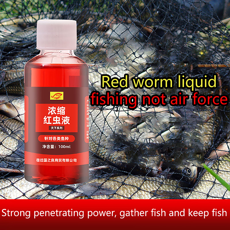  Red Worm Liquid Bait, 3.4 fl oz (100 ml) Fishing