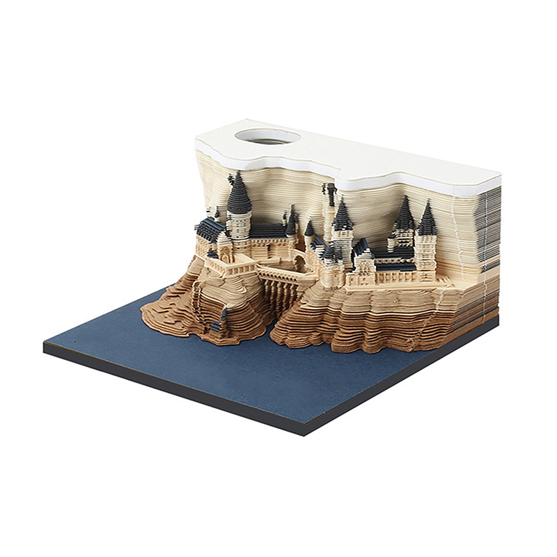 Desk Calendar With LED Lights, 2024 Calendar Memo Pad, Creative Desk Calendar DIY Notes Notepad, 3D Art Calendar Paper Carving. 