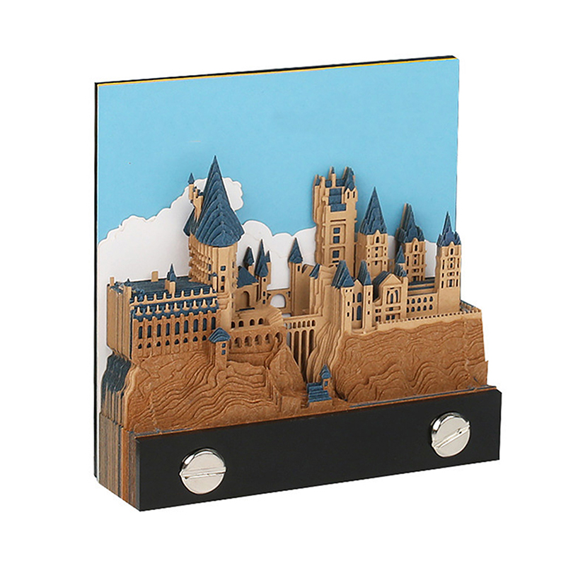 Desk Calendar With LED Lights, 2024 Calendar Memo Pad, Creative Desk Calendar DIY Notes Notepad, 3D Art Calendar Paper Carving. 
